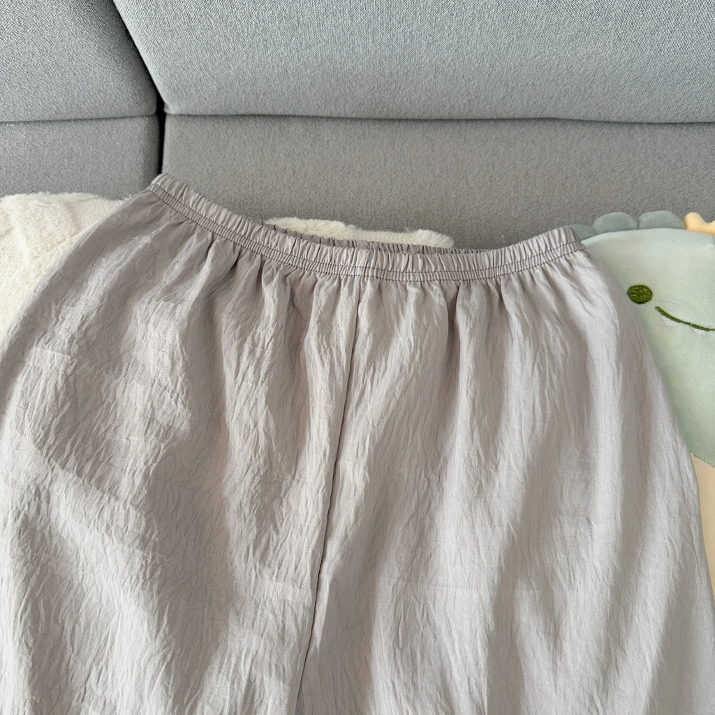 Pijama corto de hombre liso con camisa de solapas