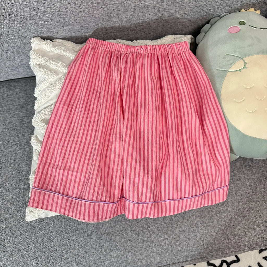 Pijama corto de mujer estampado con cuello de solapas