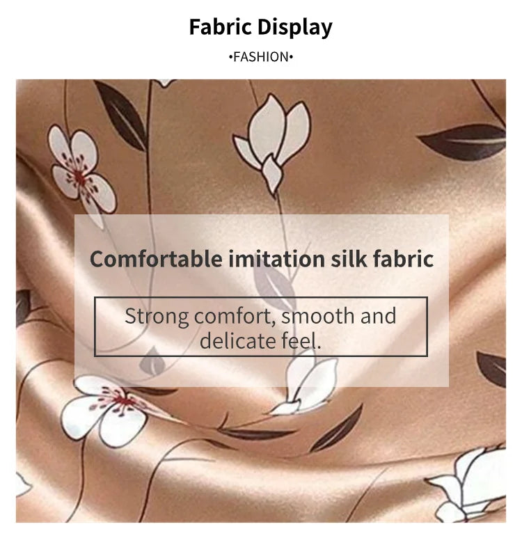 Camisón corto satinado con breteles regulables y estampados