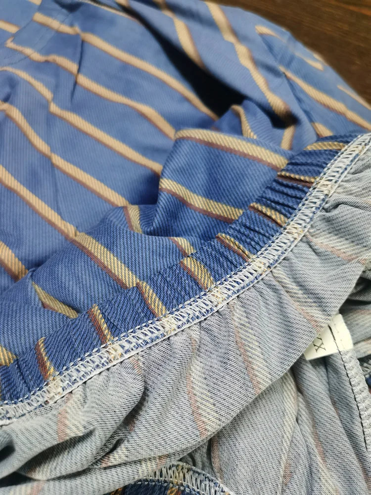 Pijama camisero de hombre de poliéster con pantalón largo