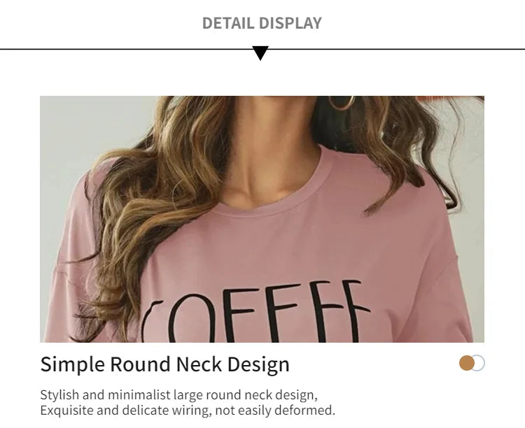 Camisón corto estampado de mujer con cuello redondo