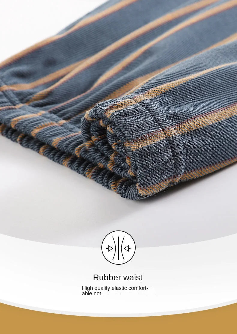 Pijama camisero de hombre de poliéster con pantalón largo