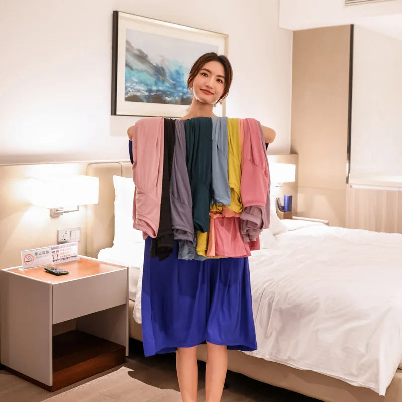 Camisón de mujer de modal liso con manga corta